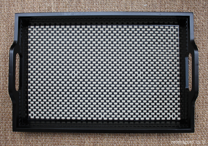 Redesigned Thrift Store Tray with Placemat and Paint | Redesigned By M